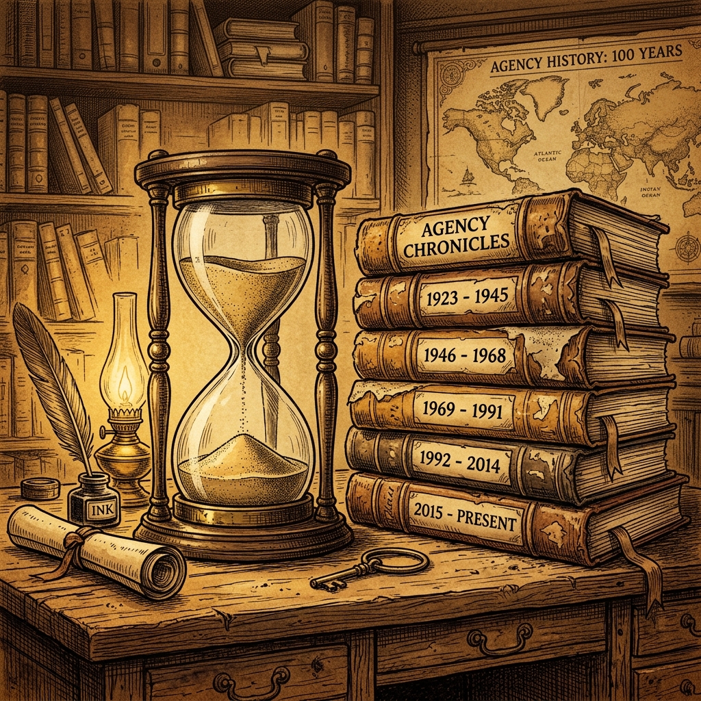 Agency History and Milestone timeline Illustration