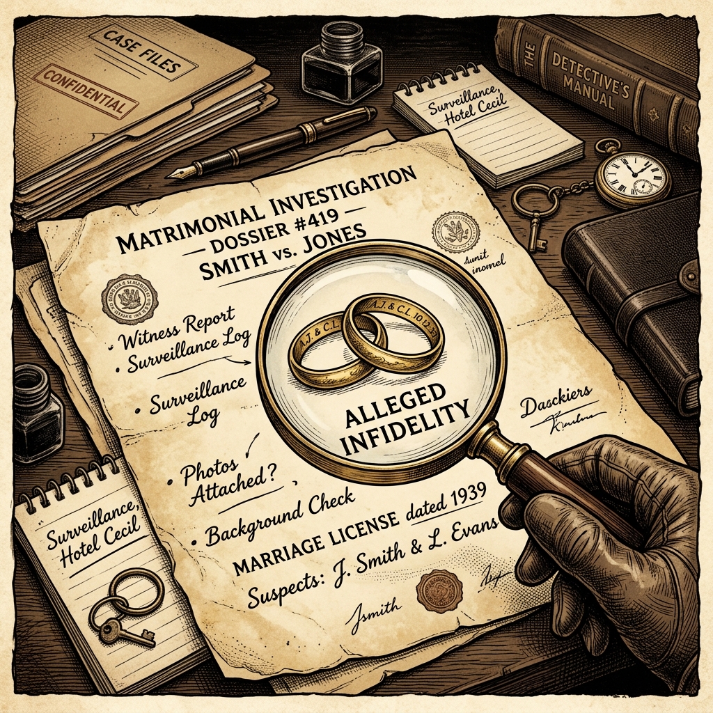 Matrimonial investigation themed banner